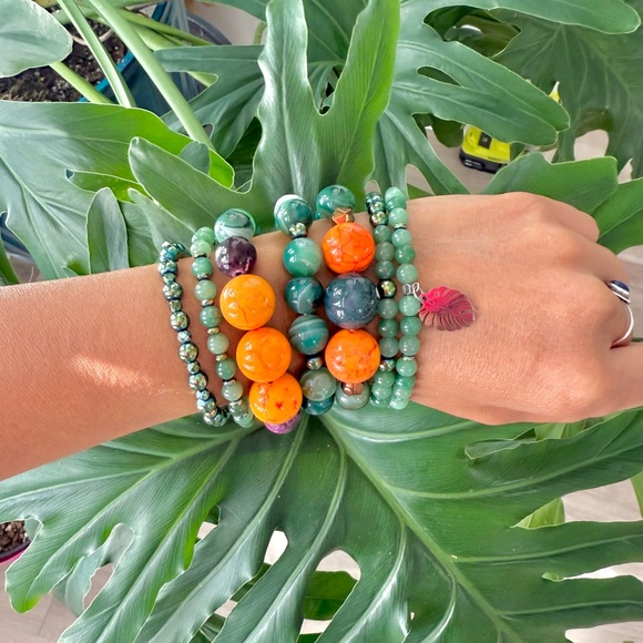 Jewelry - Green Aventurine & Hematite bracelet (one)